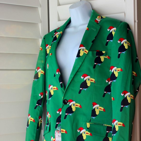 New Suslo Couture Toucan Holiday Blazer - Picture 2 of 7
